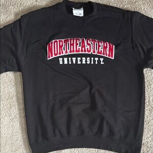 Northeastern University Black Crewneck